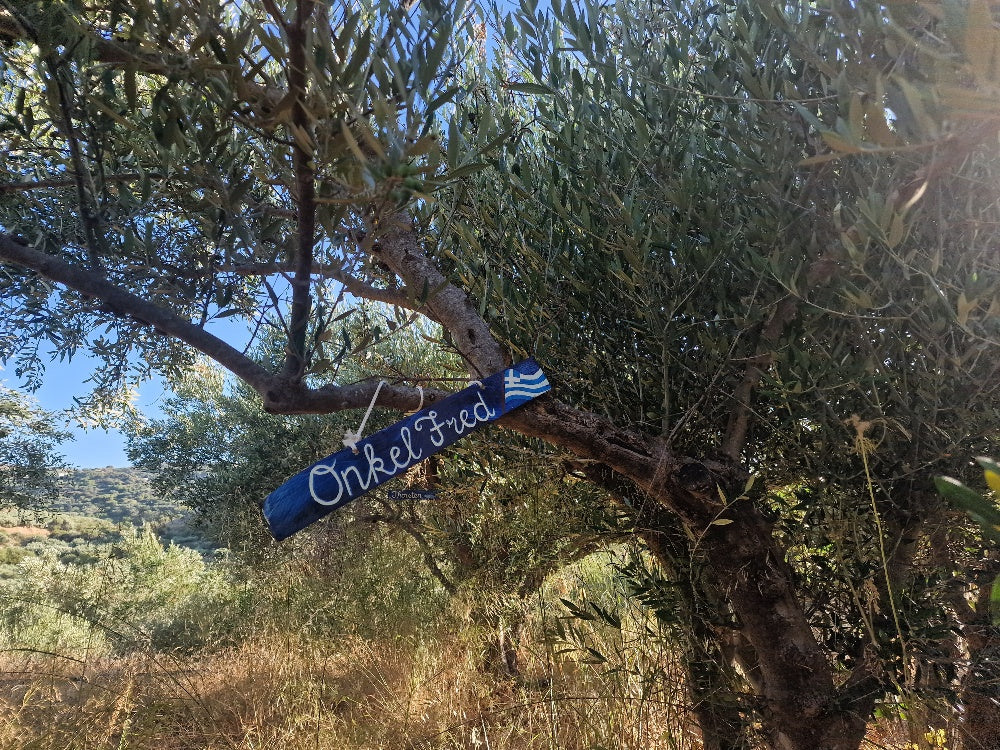 Ergänzung: Namens-Kennzeichen auf deinem Olivenbaum (nur bei 5 oder 10 Litern möglich)